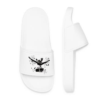 artistic gymnastics pommel horse gymnast - Women’s Pool Sliders - white - Front