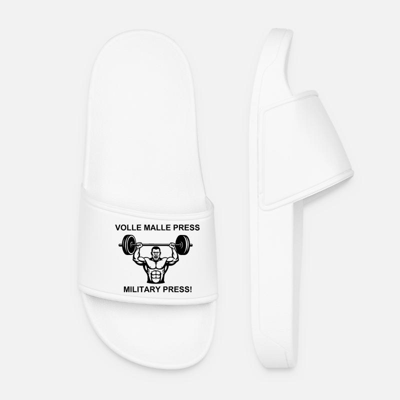 Weight training motivation - Women’s Pool Sliders - white