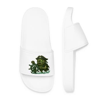 Zombie Pirate Steering Haunted Ghost Wheel - Women’s Pool Sliders - white - Front