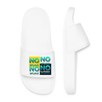 No work with waves - Women’s Pool Sliders - white - Front