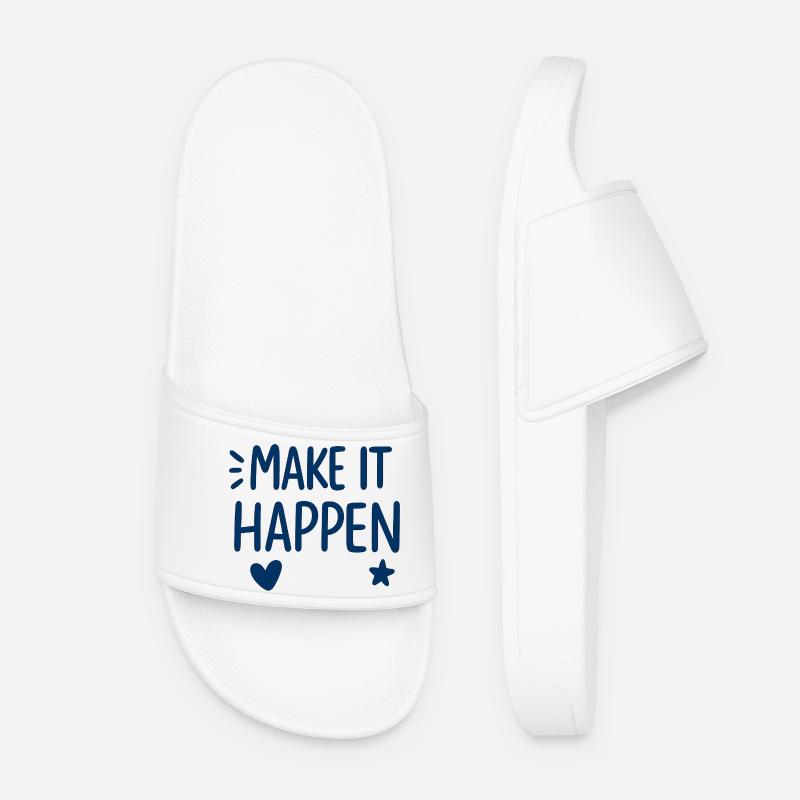 Faire en sorte que ça arrive Pression motivationnelle - Claquettes Femme - blanc