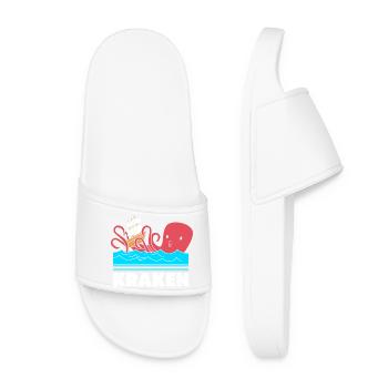 Octopus Octopus Octopus Octopus Squid - Women’s Pool Sliders - white - Front