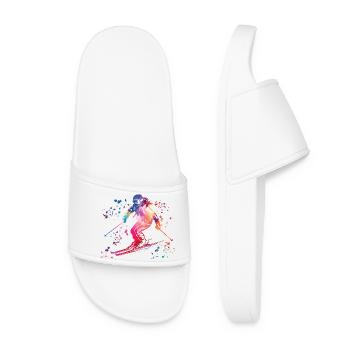 Ski alpin Sports d’hiver Ski nordique - Claquettes Femme - blanc - Devant
