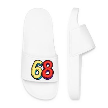68 chiffres colorés - Claquettes Femme - blanc - Devant