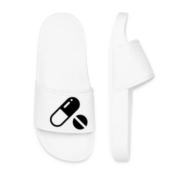 Pilules, pilules, comprimés, comprimés - Claquettes Femme - blanc - Devant