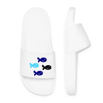 Pisces Silhouette - Women’s Pool Sliders - white - Front