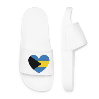 Drapeau des Bahamas du Cœur - Claquettes Femme - blanc - Devant