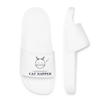 professional cat napper - Frauen Badelatschen - Weiß - Vorne