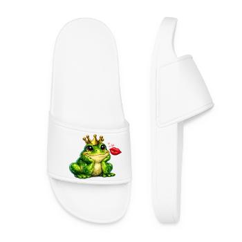Design du baiser de la grenouille couronne - Claquettes Femme - blanc - Devant