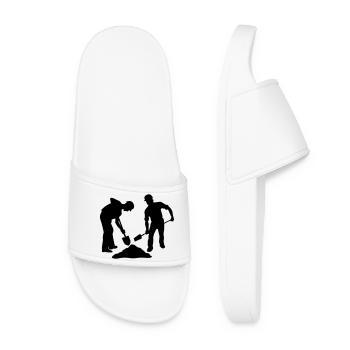 Sand Workers Team – Ground Crew - Women’s Pool Sliders - white - Front