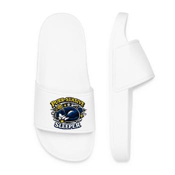 Purr-Suasive Sleeper Cat - Women’s Pool Sliders - white - Front
