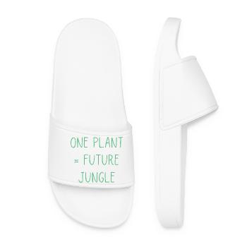 Une Plante Future Jungle | Amateur de plantes drôle - Claquettes Femme - blanc - Devant
