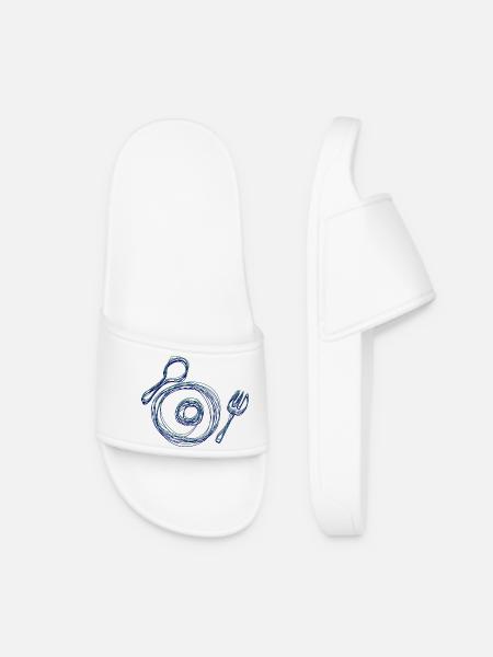 Creative cutlery design - Women’s Pool Sliders - white