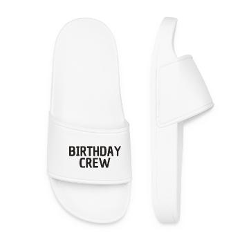 Birthday Crew - Frauen Badelatschen - Weiß - Vorne