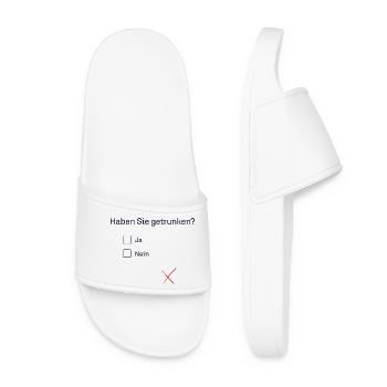 Avez-vous bu ? Fête, boire, faire la fête, boire - Claquettes Femme - blanc - Devant