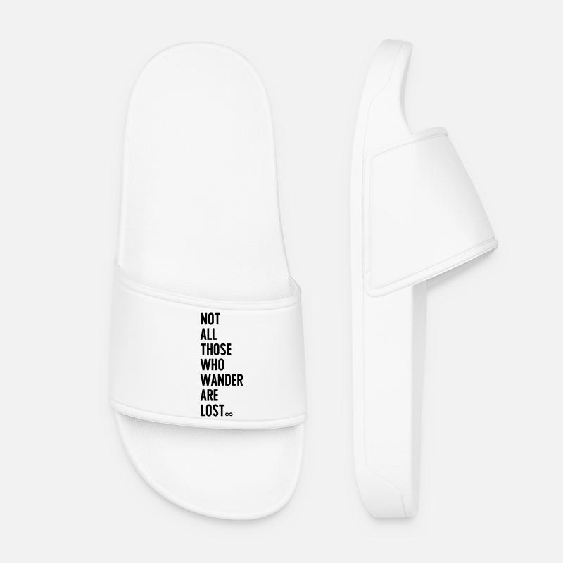 Not all those who wander are lost - Women’s Pool Sliders - white
