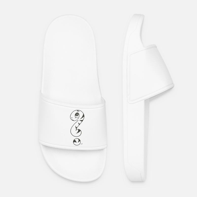 Point d’interrogation serpent - Claquettes Femme - blanc
