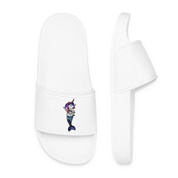 Cosmic Sea Unicorn - Women’s Pool Sliders - white - Front