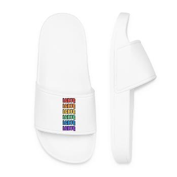 Motif arc-en-ciel vibrant de la fierté LGBTQ - Claquettes Femme - blanc - Devant