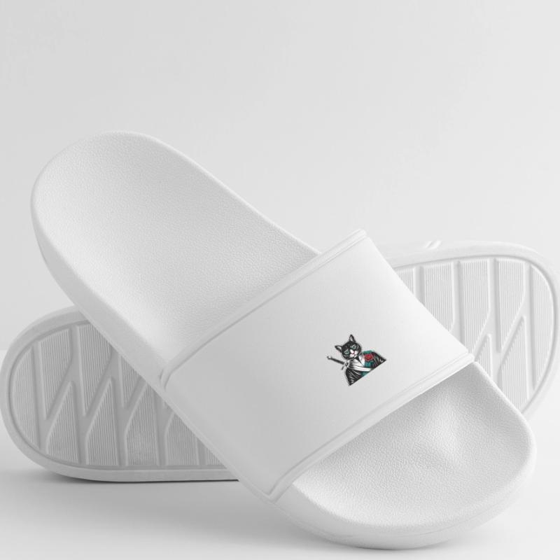 Le chat samourai, le chat Bushido Claquettes Femme