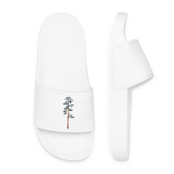 grand arbre avec de la neige - Claquettes Femme - blanc - Devant