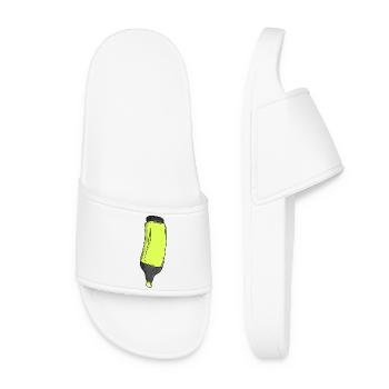 Highlighter Illustration - Women’s Pool Sliders - white - Front