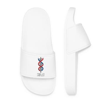 Made In America DNA Flag - Women’s Pool Sliders - white - Front