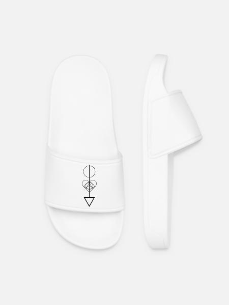 Flèche géométrique - Claquettes Femme - blanc