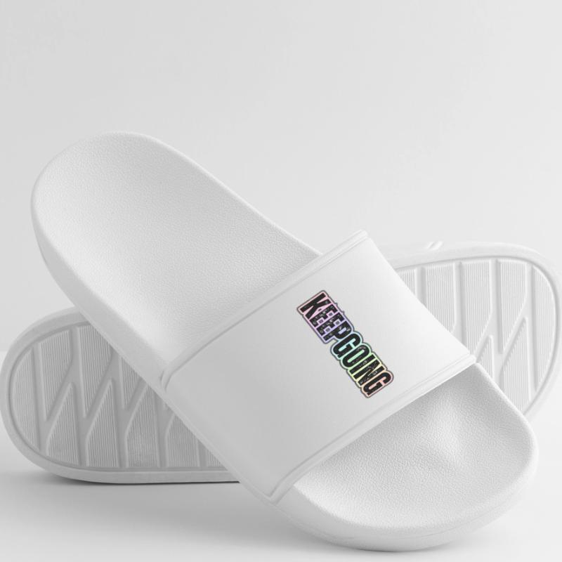 KEEP GOING – Pastel Vertical Theme Women’s Pool Sliders