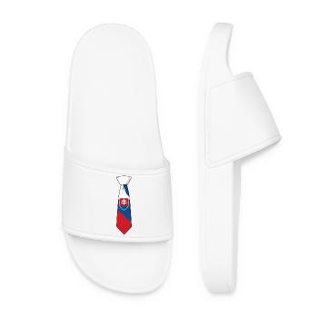 Cravate Slovaquie – Conception du drapeau - Claquettes Femme - blanc - Devant