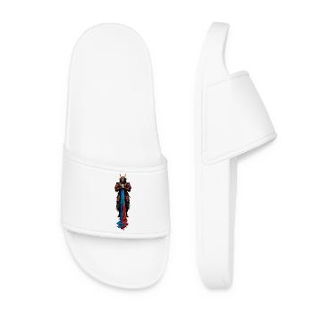 Cape de guerrier de samouraï rouge-bleu - Claquettes Femme - blanc - Devant
