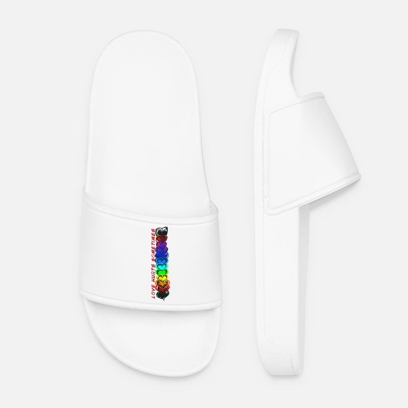 Love Hurts sometimes - Women’s Pool Sliders - white