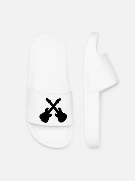guitares - Claquettes Femme - blanc