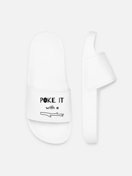 Poke it with a stick - Women’s Pool Sliders - white