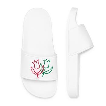 tulpen blume blüte - Frauen Badelatschen - Weiß - Vorne