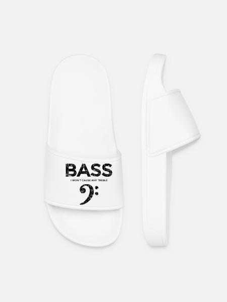 BASS I wont cause any treble (Vintage/Noir) - Claquettes Femme - blanc