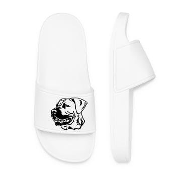 Boerboel Head - Women’s Pool Sliders - white - Front