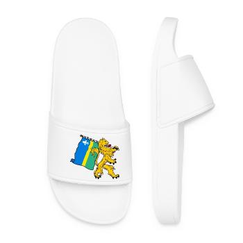 Lion avec drapeau Flevoland le drapeau - Claquettes Femme - blanc - Devant
