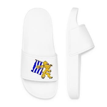 Löwe mit Flagge Zeeland Zeeland Provinzflagge - Frauen Badelatschen - Weiß - Vorne