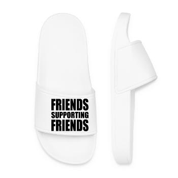 friends supporting friends - Women’s Pool Sliders - white - Front