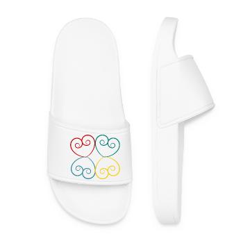 HEART. HEARTS. SAINT VALENTINE. LOVE. LOVE. HEART - Women’s Pool Sliders - white - Front