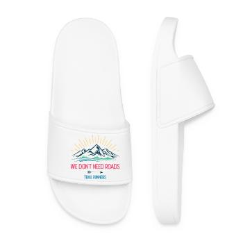 We Don't Need Roads. Trail Runners - Women’s Pool Sliders - white - Front