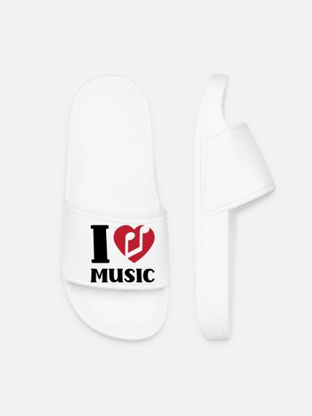 I love music - Frauen Badelatschen - Weiß