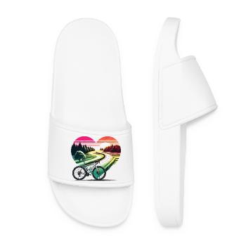 Sunset Heart Rainbow Road - Claquettes Femme - blanc - Devant