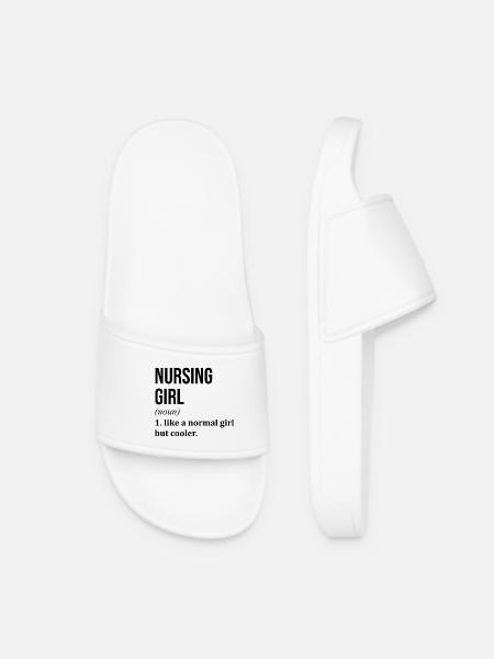 Nurse Nurse Nurse - Women’s Pool Sliders - white