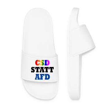 Csd statt afd - Frauen Badelatschen - Weiß - Vorne