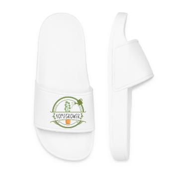 Homegrower | Cannabis - Women’s Pool Sliders - white - Front