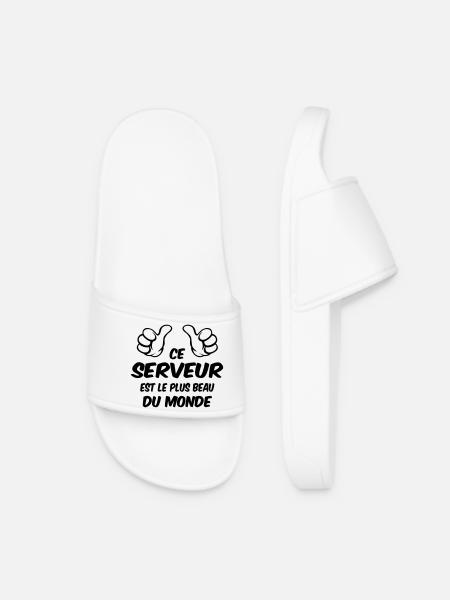 BESTER SERVER - Frauen Badelatschen - Weiß