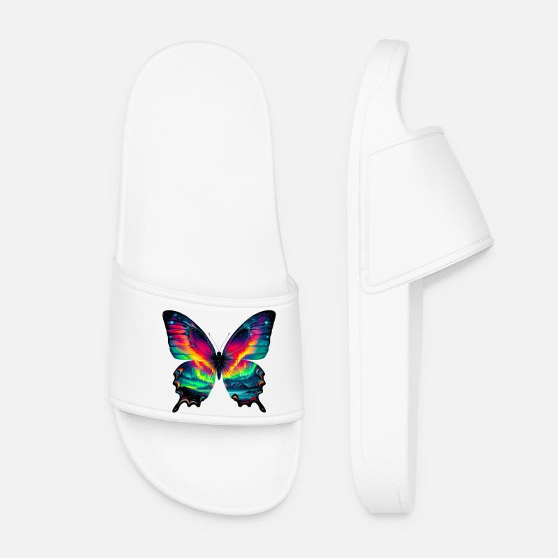 Schmetterling - Frauen Badelatschen - Weiß