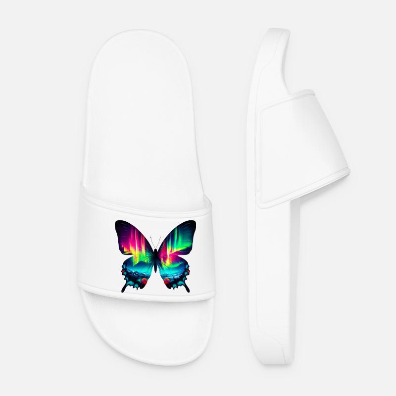 Schmetterling - Frauen Badelatschen - Weiß